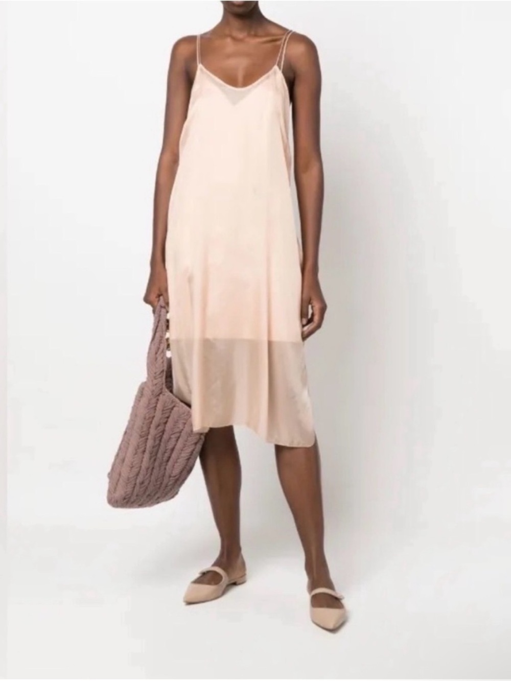 FORTE FORTE Italian Cupro
Camisole Slip Dress Blush Pale Pink Cream
Nude III 8
